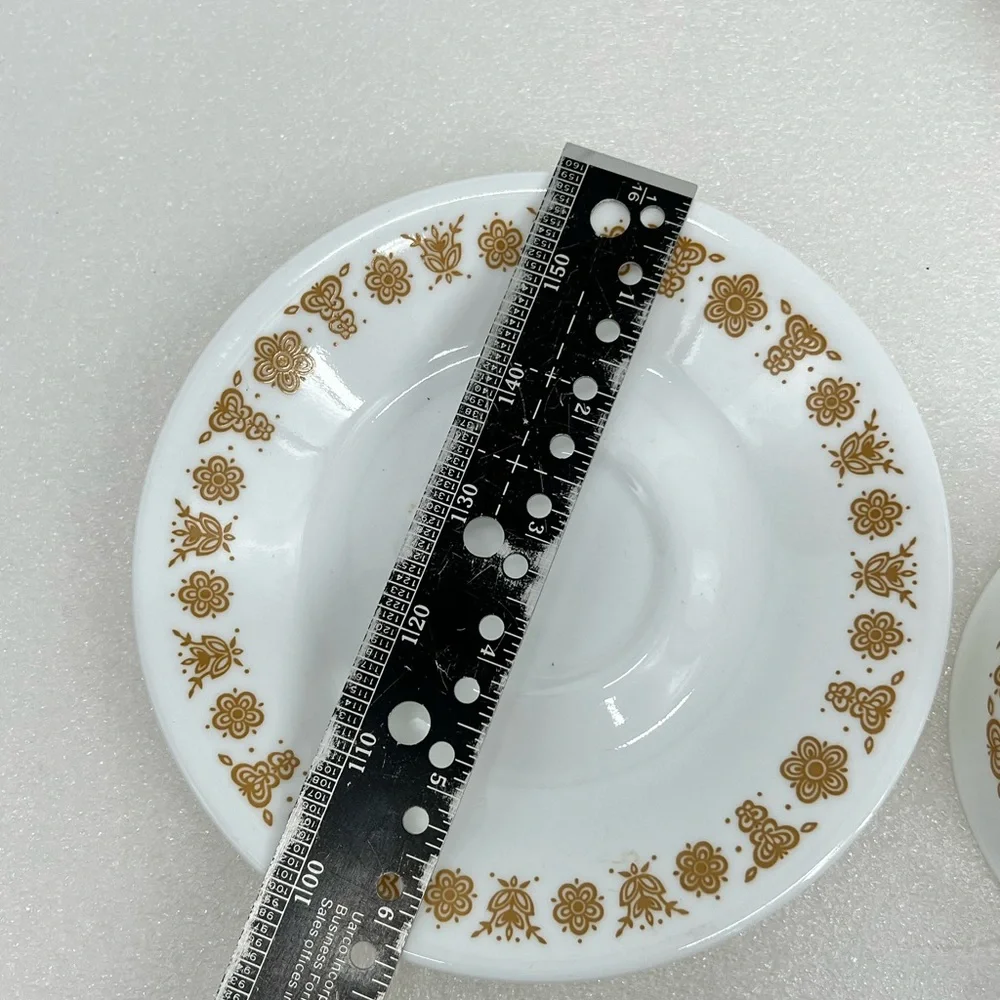 Vintage Corelle Corning Butterfly Gold 6 Piece Dinnerware Place Setting Pyrex